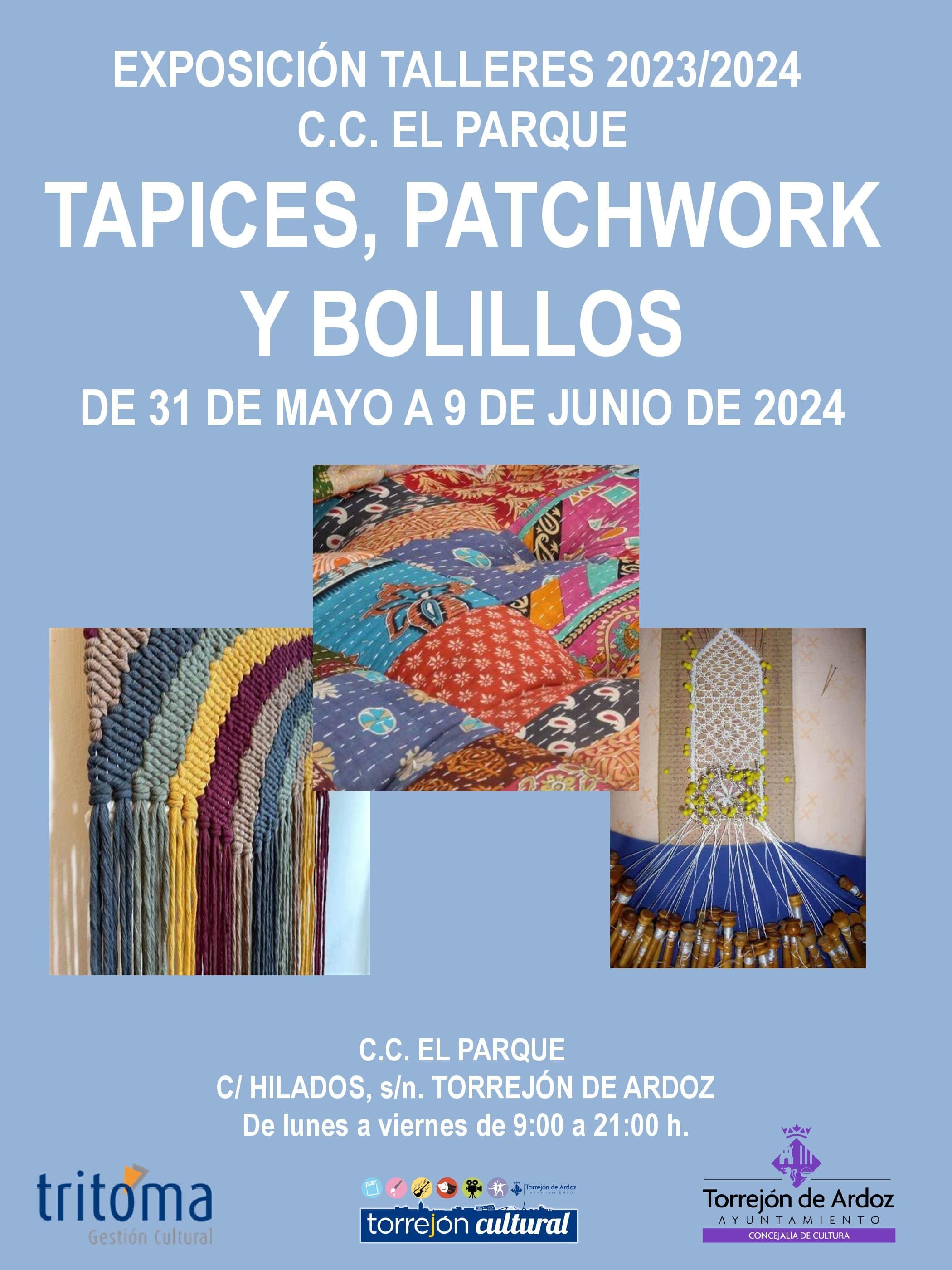 Exposición talleres Tapices, Patchwork y Bolillos 