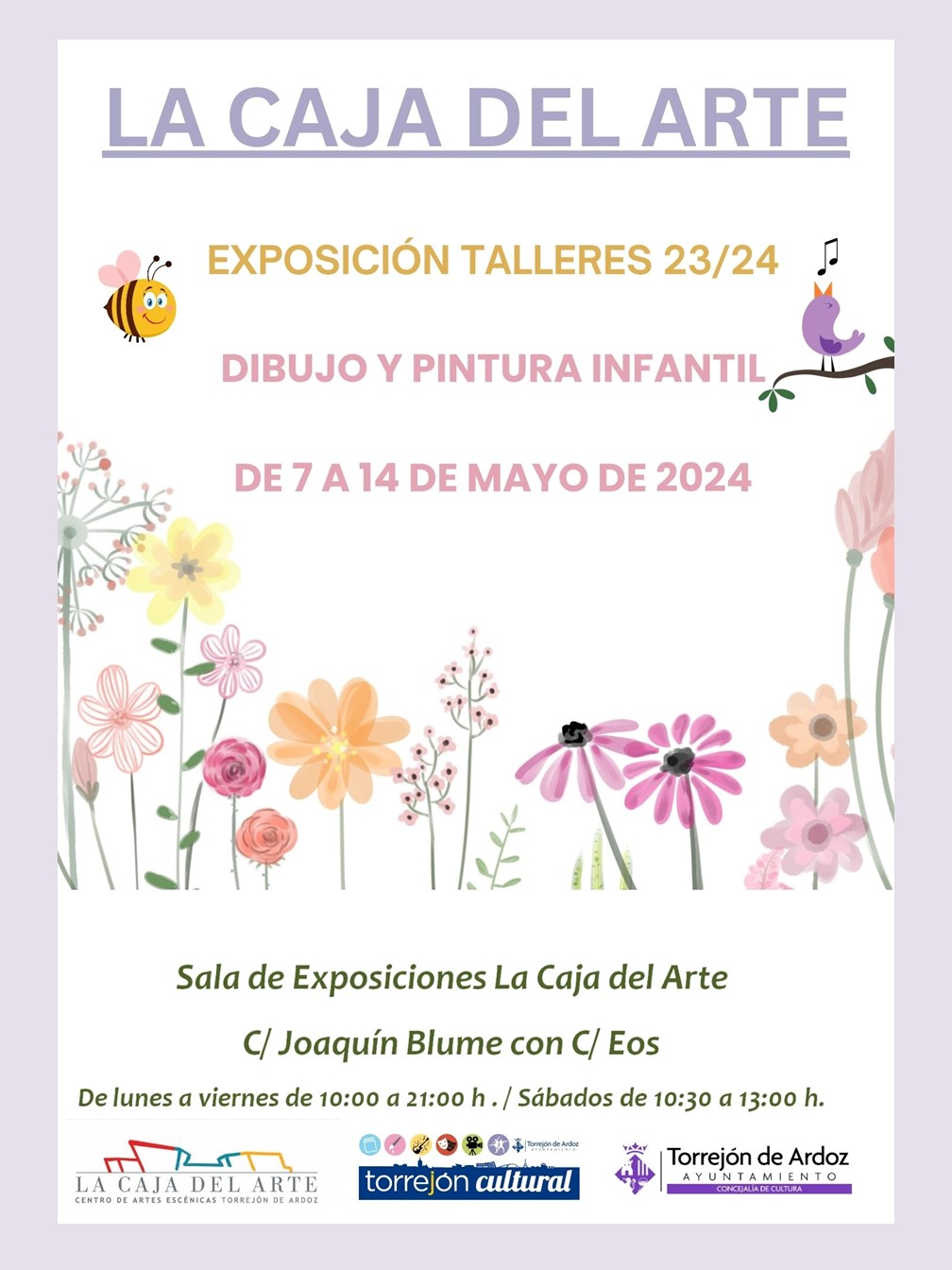 Exposición de talleres de los cursos de dibujo y pintura infantil