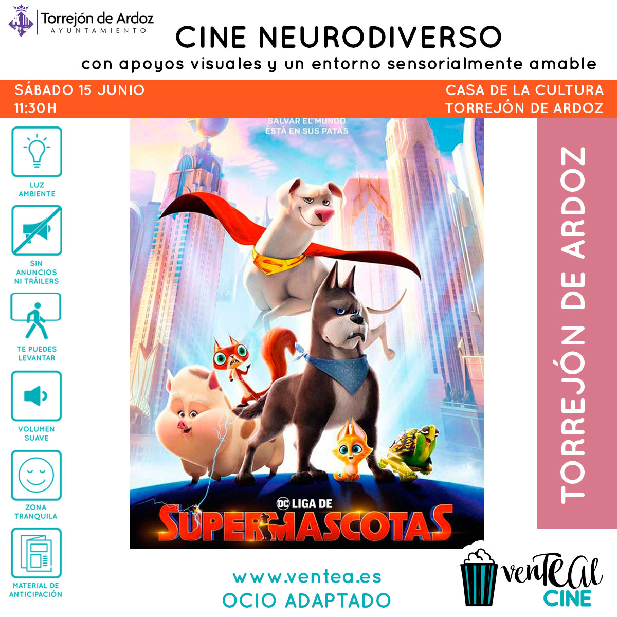 Cine neurodiverso: Liga de Supermascotas