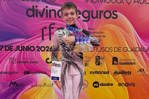 Saúl Rodríguez Copé, subcampeón de España de gimnasia rítmica
