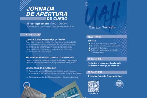 Los torrejoneros interesados pueden acudir a la jornada de apertura previa inscripción en a través del QR del cartel que anuncia la iniciativa