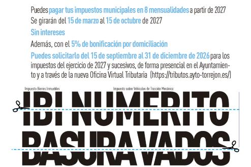 Impuestos en 8 mensualidades