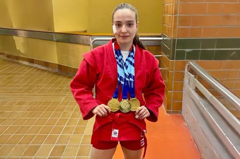 La torrejonera, Carolina Caro, ha estado en el campeonato del mundo de lucha sambo compitiendo con la selección española