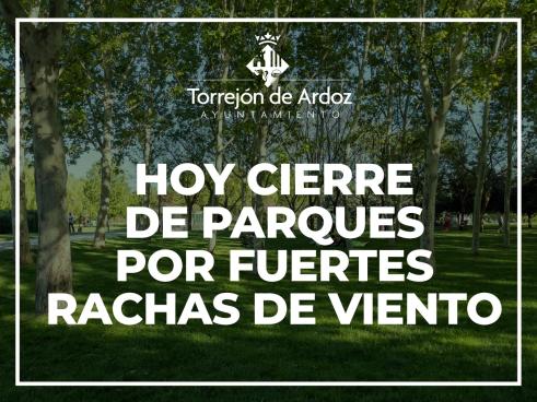 Aviso cierre de parques