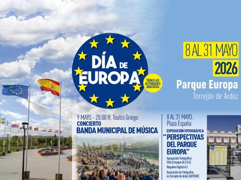 Torrejón de Ardoz celebra el Día de Europa con un concierto de la Banda Municipal de Música y la exposición fotográfica “Perspectivas del Parque Europa”
