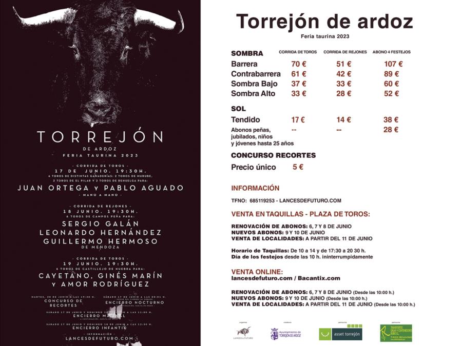 Feria Taurina cartel y precios