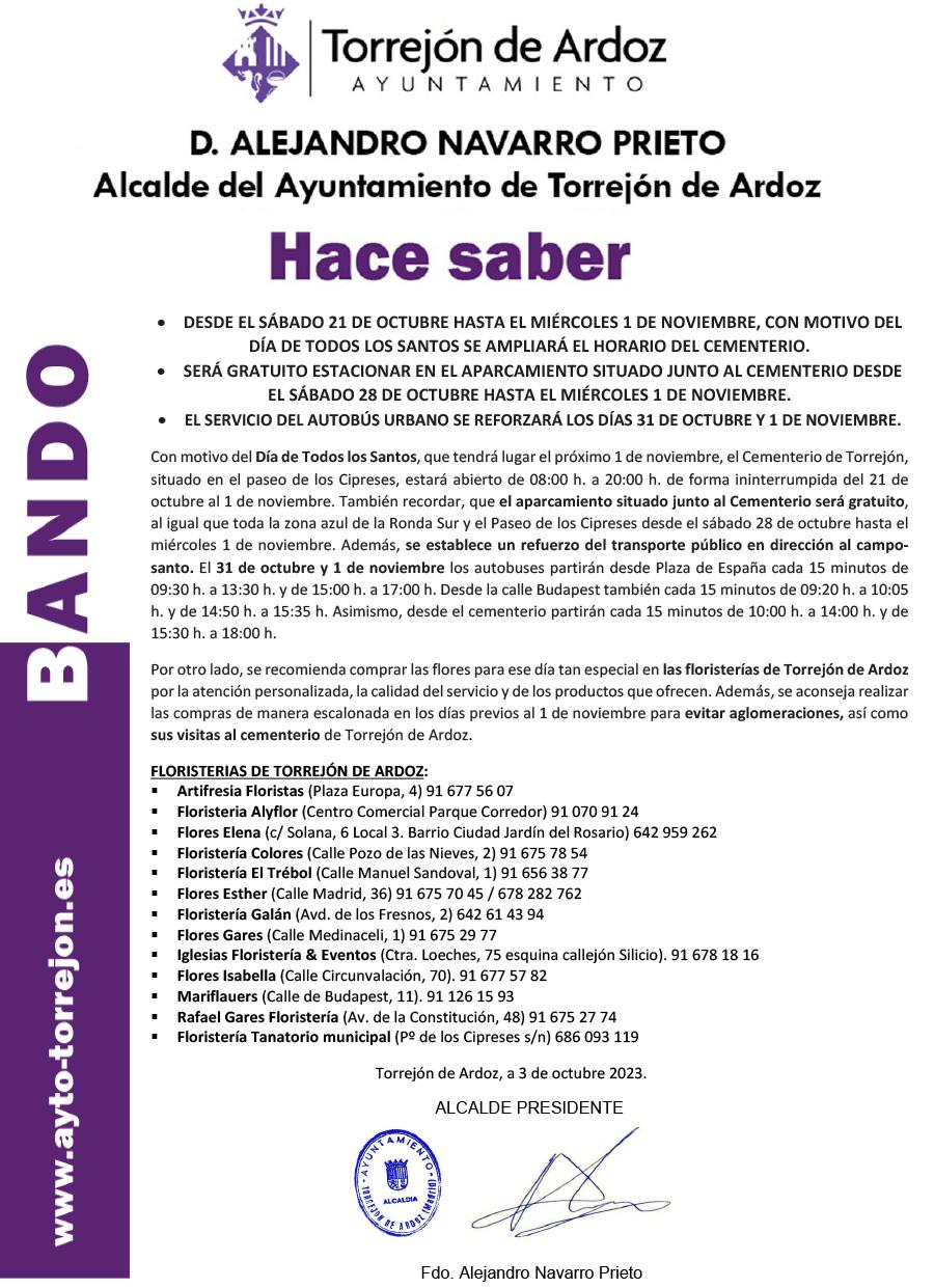 Bando Día de Todos los Santos