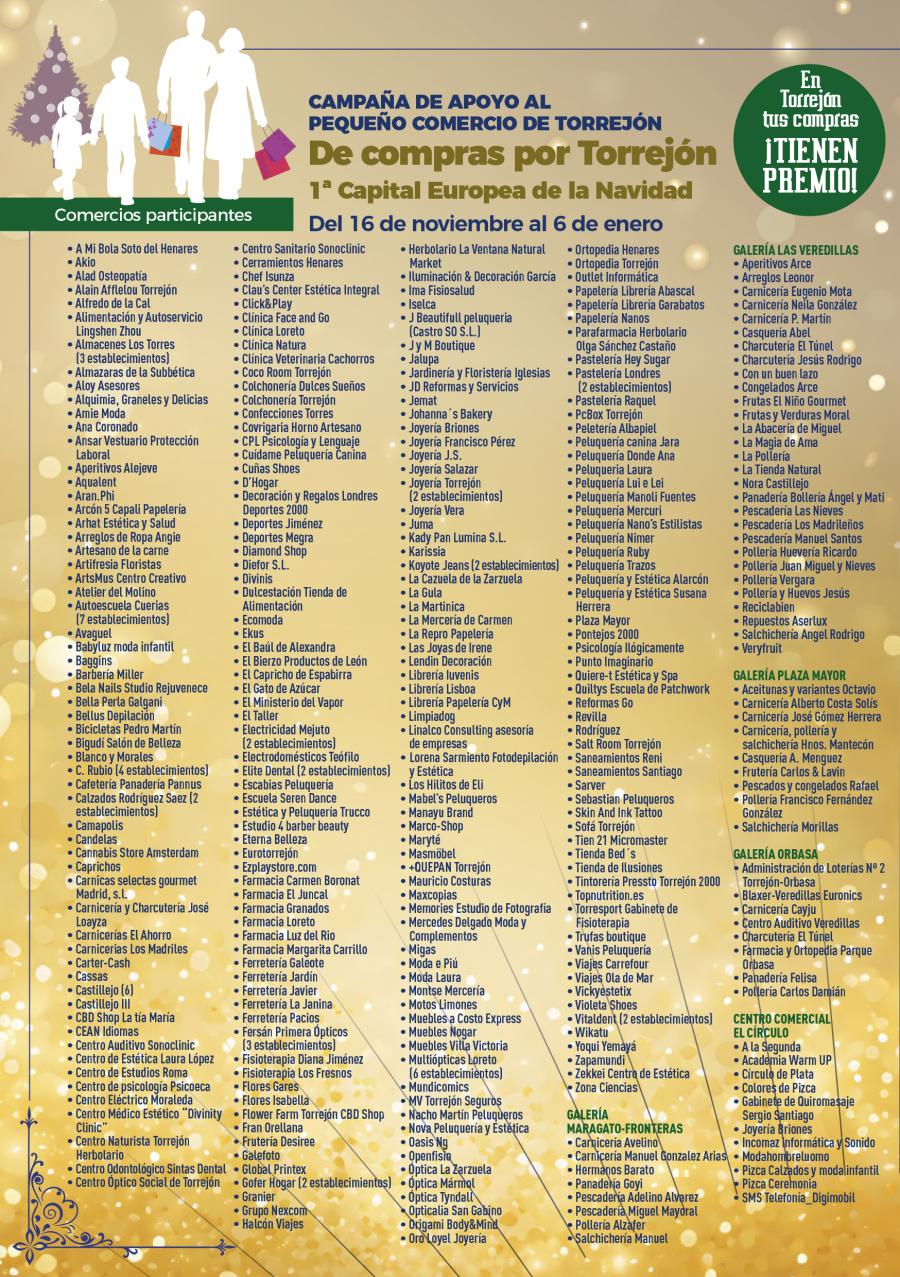 Comercios participantes en "De Compras por Torrejón" 24-25