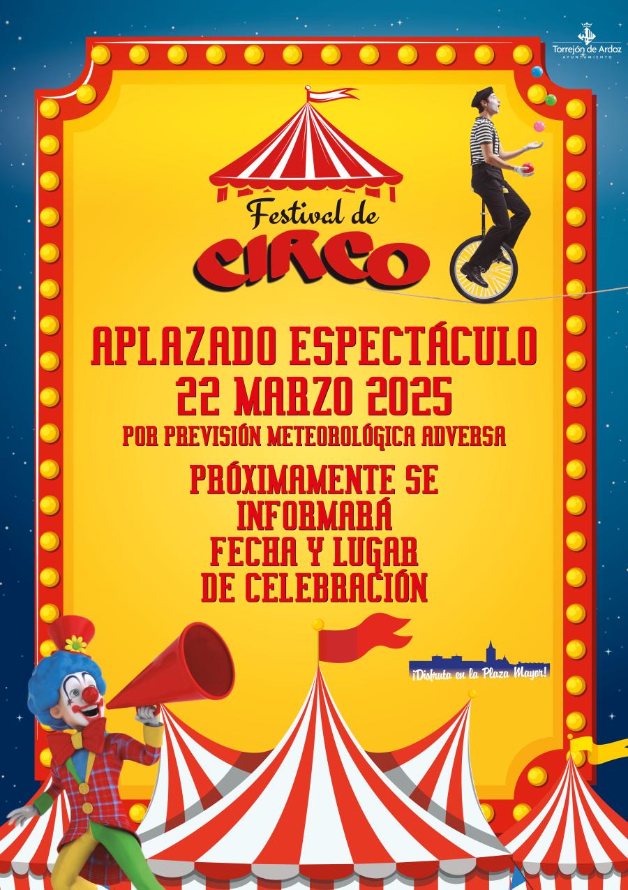 Festival de Circo aplazado