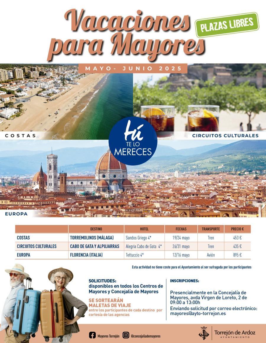 Vacaciones para Mayores 2025 de Torrejón de Ardoz