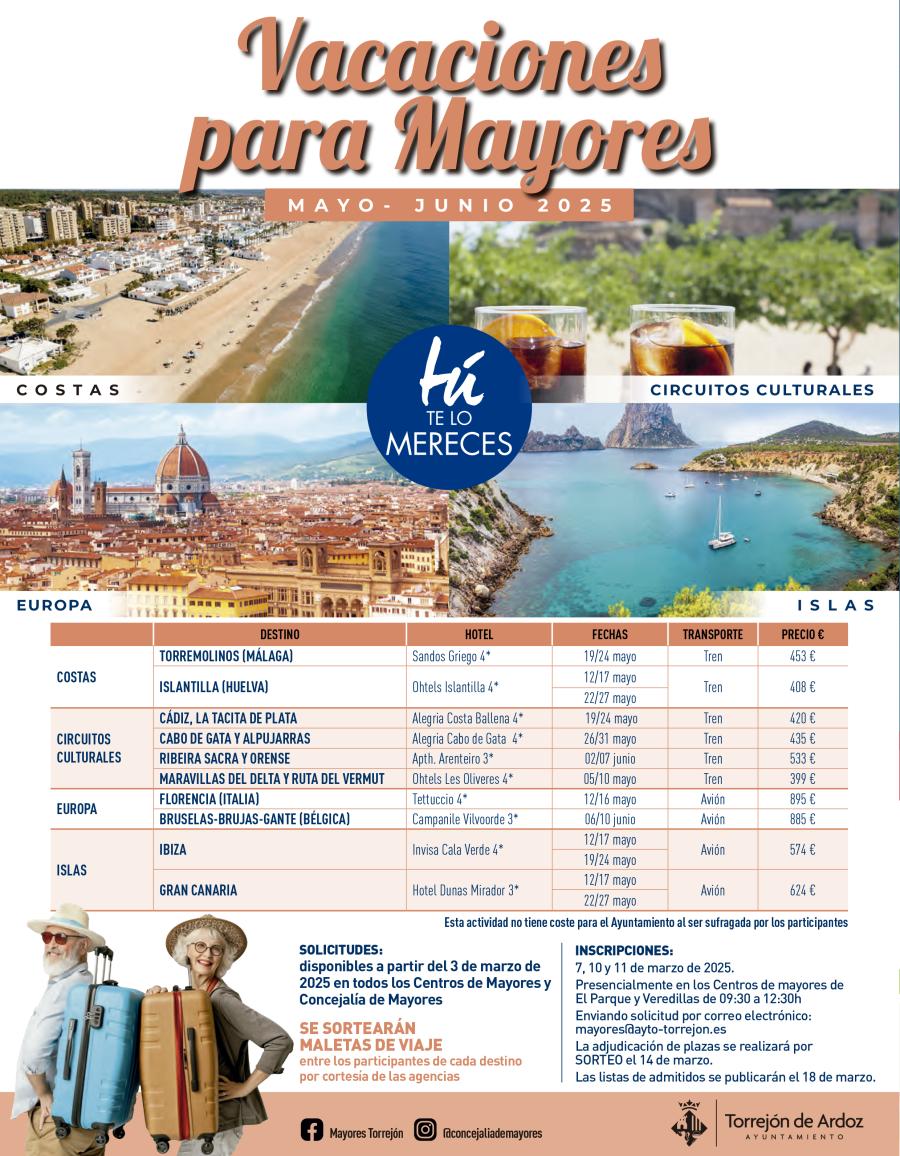 Vacaciones de Mayores