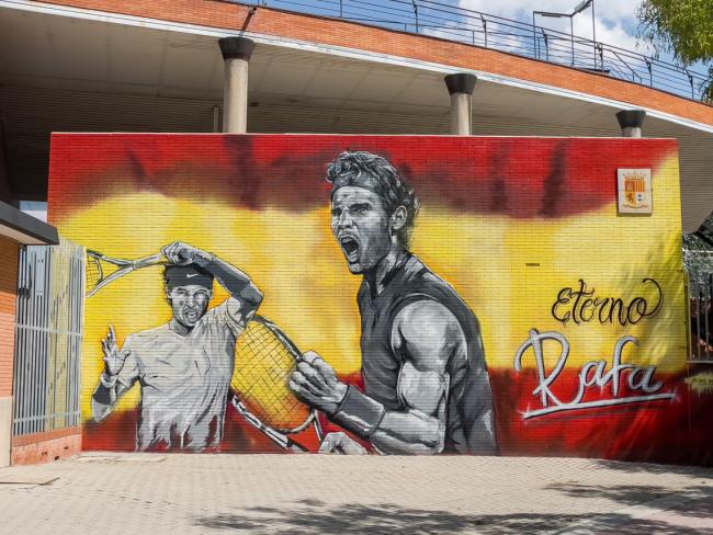 “Eterno Rafa” del artista Causi.art, situado en el complejo deportivo “El Juncal”