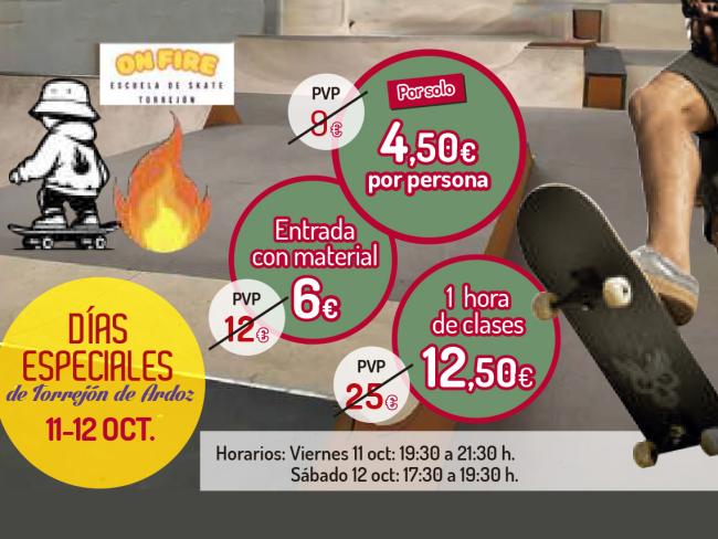 Días Especiales de Torrejón de Ardoz en la Escuela de Skate Torrejón, On Fire