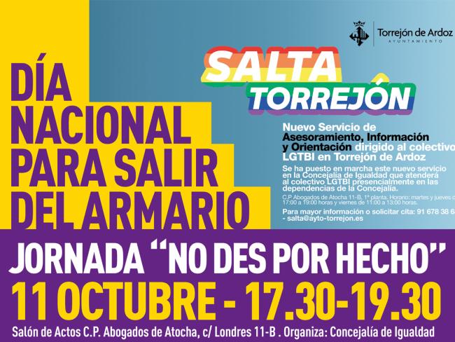 “Salta Torrejón”, Servicio de Asesoramiento, Información y Orientación dirigido al colectivo LGTBI en Torrejón de Ardoz