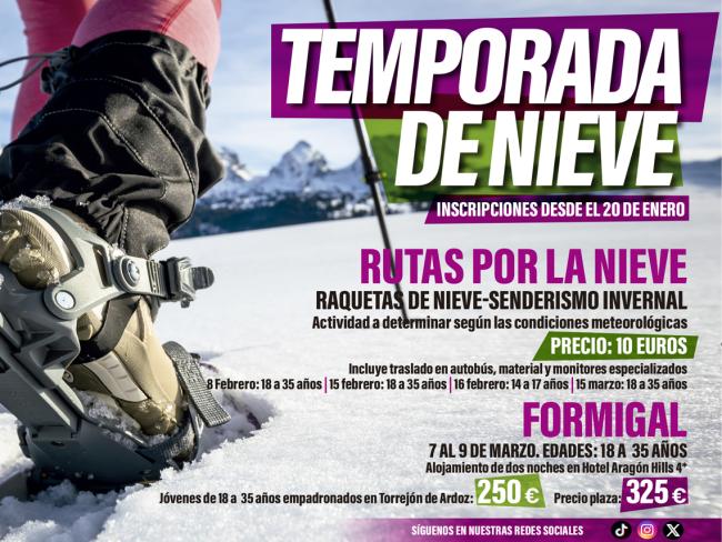 Actividades nieve Concejalía de Juventud