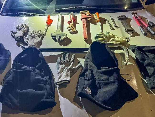 Herramientas utilizadas para cometer algunos de los robos