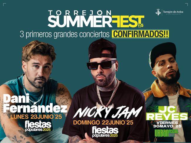 Tres conciertos Torrejón Summer Fest
