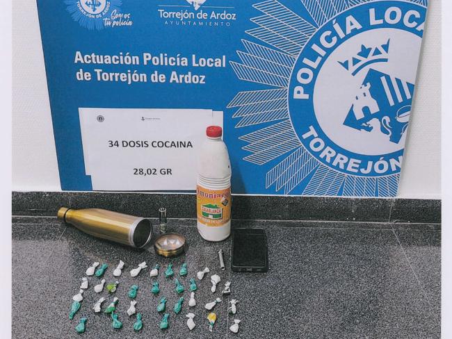 Las incautaciones en una de las intervenciones llevadas a cabo por la Policía Local