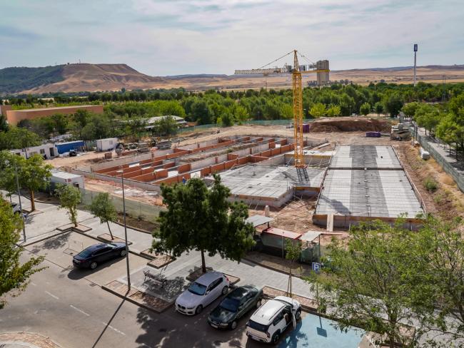 Imagen de las obras de construcción del nuevo Centro de Salud de Soto Henares