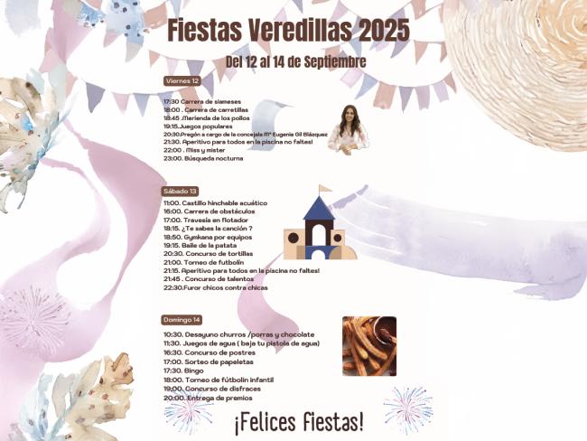Cartel de los festejos del barrio Veredillas 