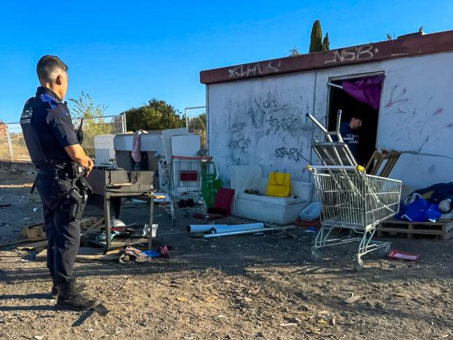 Caseta de un antiguo centro de transformación eléctrica en la calle Solana