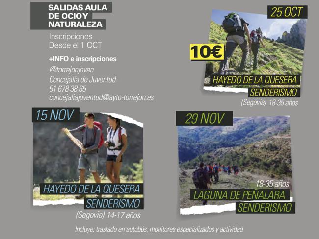 Comienza la inscripción para las atractivas propuestas con las que llega esta nueva temporada del programa “Aula de Ocio y Naturaleza” de la Concejalía de Juventud 