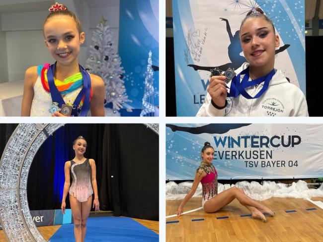 El Club Escuela Gimnasia Torrejón participó con cuatro gimnastas en la prestigiosa Wintercup, que tuvo lugar en Alemania