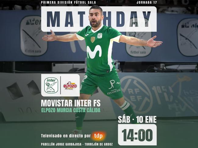 Movistar Inter FS entregará invitaciones a los desempleados de Torrejón de Ardoz para el partido de liga que disputará este sábado, 10 de enero, contra ElPozo Murcia 