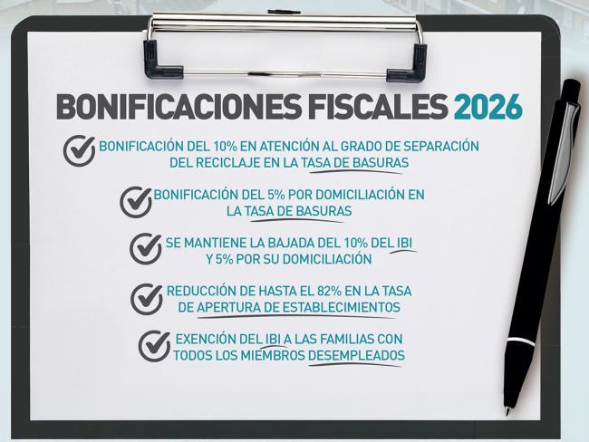 Bonificaciones fiscales 2026