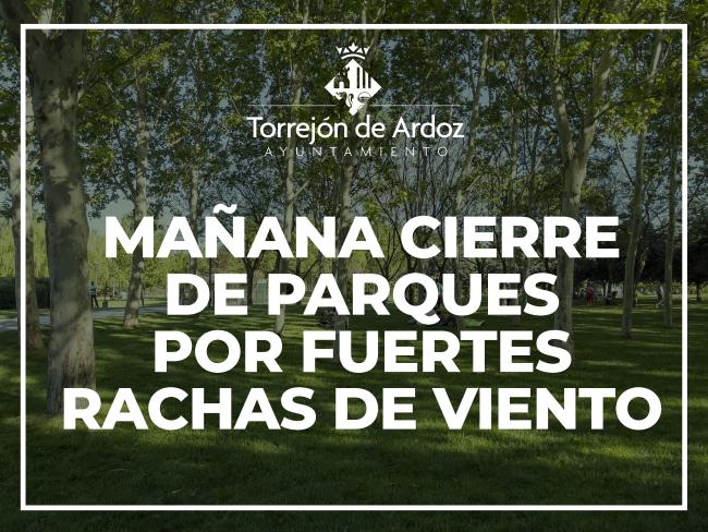 Comunicado cierre de parques