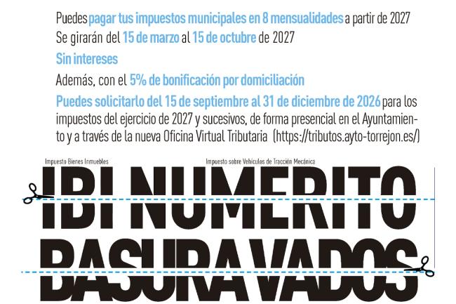 Impuestos en 8 mensualidades